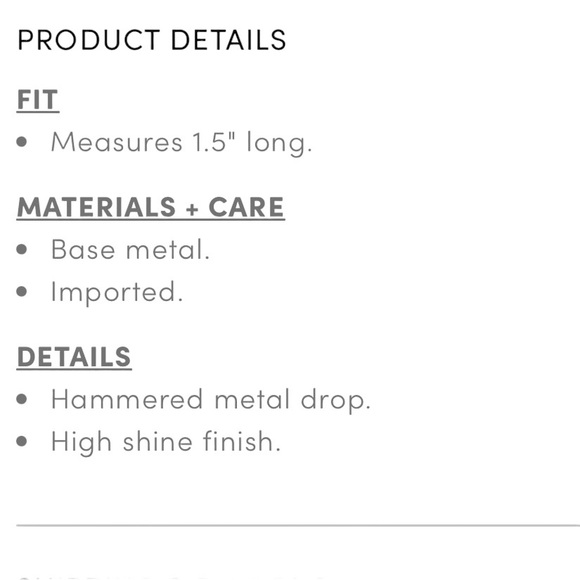 Torrid Hammered Metal Earring | Gold - Picture 4 of 4